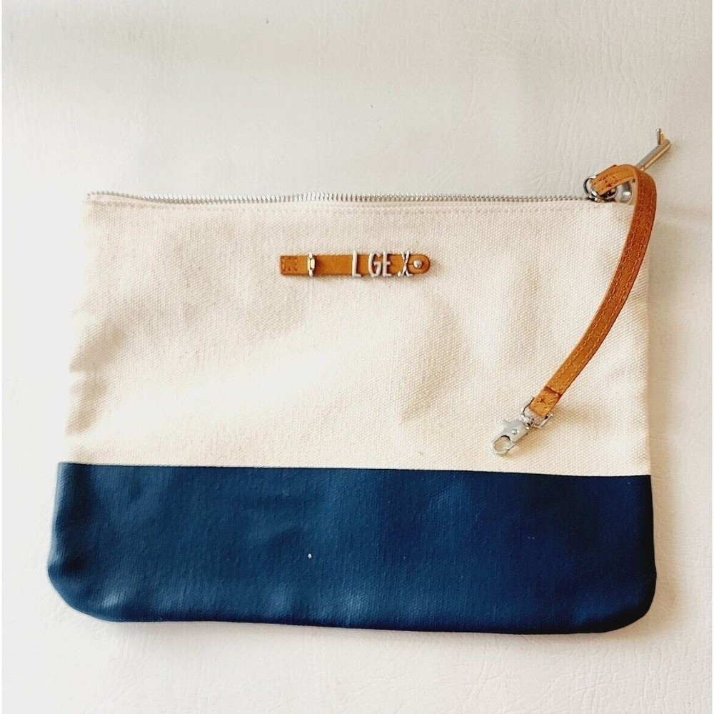 KEEP Collective WRISTLET POUCH Navy With 5 Charms Clutch Personalize Key